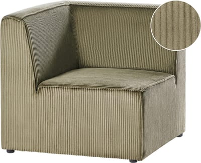 LEMVIG - Hoekmodule - Groen - Linkszijdig - Corduroy