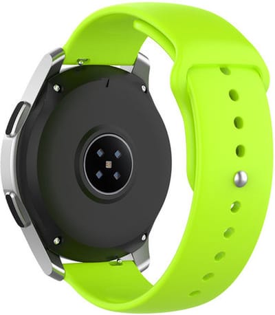 Strap-it Smartwatch bandje 22mm - sport bandje geschikt voor Samsung Galaxy Watch 46mm / Galaxy Watch 3 45mm / Gear S3 Classic & Frontier - Amazfit GTR 47mm / GTR 2 / GTR 3 / GTR 4 - OnePlus Watch - lichtgroen