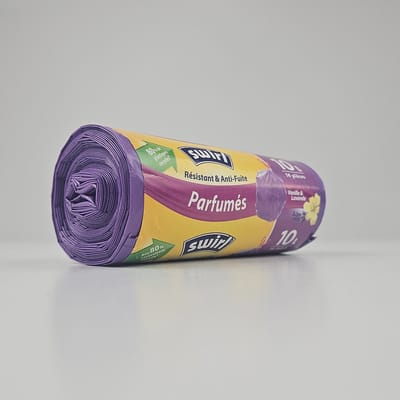 Swirl Pedaalemmerzakken Geparfumeerd Vanille & Lavendel met Trekband 10 liter - 12 x 14 stuks - Voordeelverpakking
