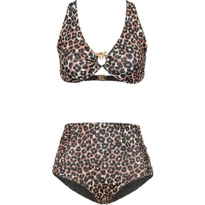 PINKO Cannoncino Bikini Multicolour: Black/beige Size: S | Bikinis Outlet | Dames | Zwart