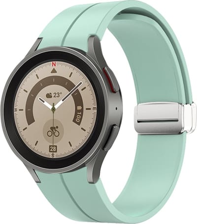 Siliconen bandje - geschikt voor Samsung Galaxy Watch 7 / Watch FE / Watch 6 / Watch 6 Classic / Watch 5 / Watch 5 Pro / Watch 4 / Watch 4 Classic - mintgroen