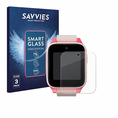 3 Stuks Savvies Screenprotector - geschikt voor TCL Movetime Kids Watch MT46 - beschermfolie glas transparant