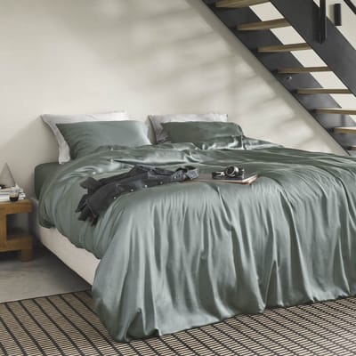 KOALA HUG Dekbedovertrek 100% Tencel lyocell, woud groen 140x220 + 1 kussensloop 60x70 – Temperatuurregulerend | Ventilerend & Absorberend | Anti-allergie & Hypoallergeen | Zacht voor huid & haar | 100% Plantaardig | Plasticvrij