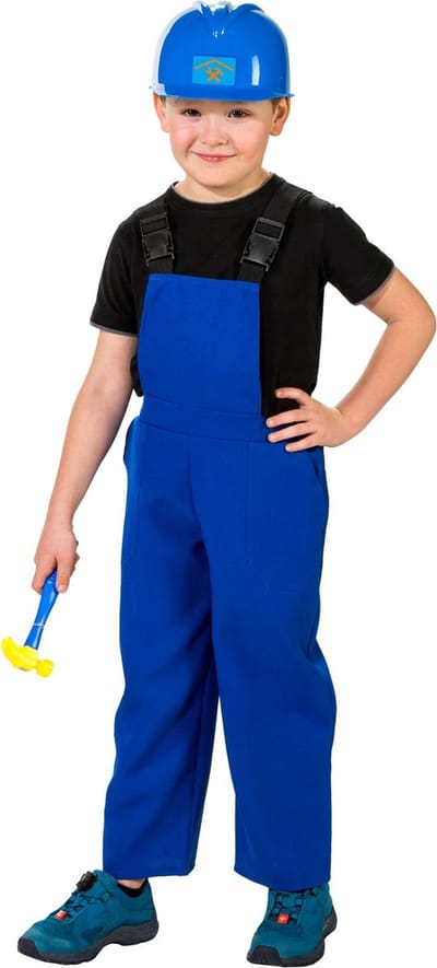 Bouwvakkers Verkleedkostuum - overall - blauw - voor kinderen - werkman 116