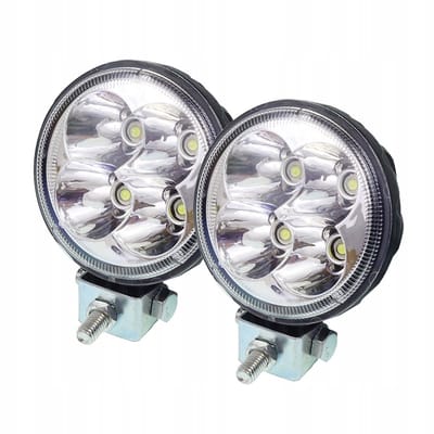 ronde led werklamp 4x led 10 tot 30v 2st - werklamp - bouwlamp - ledlamp - werklicht - werklamp