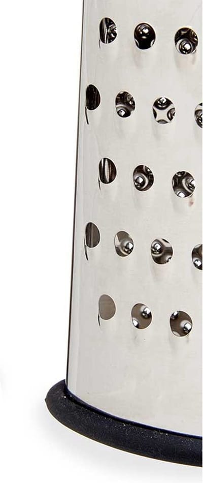Kinvara Keuken rasp met zwart ergonomisch handvat - 2-zijdig - zilver - RVS - hand rasp