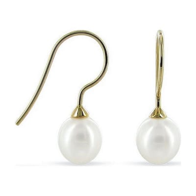 Luna-Pearls - 311.0684 - Oorbellen - Zoetwater gekweekte parel 8,5-9mm - 14K geelgoud
