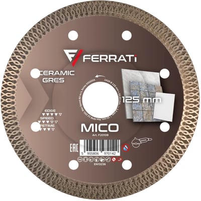 Ferrati Mico - Diamantdoorslijpschijf - 125mm - Tegels - Keramiek
