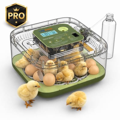 UniEgg® M12 PRO Expert Volautomatische Broedmachine met Bevochtigingspomp | Zelfregelende Luchtvochtigheid | 12 Eieren | Automatisch Keren | Digitaal Display | Incubator voor Kippen-, Kwartel-, Eenden- en Duiveneieren met Nederlandse handleiding