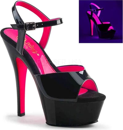 EU 35 = US 5 | KISS-209TT | 6 Heel, 1 3/4 PF Two Tone Ankle Strap Sandal