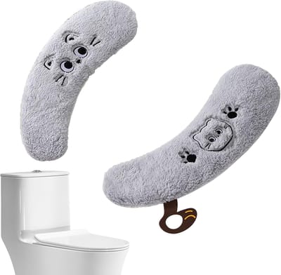Toiletzitting Covers - Warme Kussens - Winter Comfort - Zelfklevend - 35x10cm - Grijs