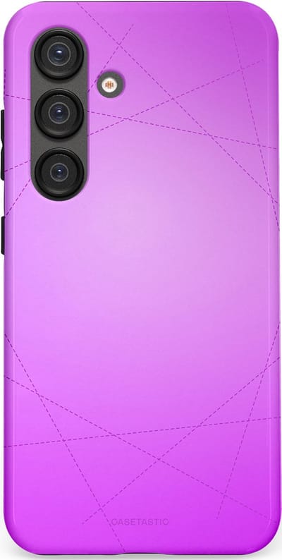 Casetastic Hoesje Geschikt voor Samsung S25 - Stijlvolle Beschermende Duo-layer Case - Emily in het paars