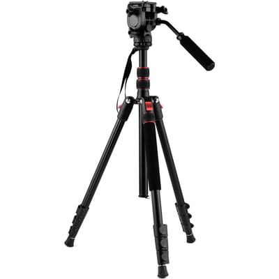 Andoer Professionele Draagbare Aluminium Camera Statief Stand Monopod 200cm/78.7inch 4-Sectie