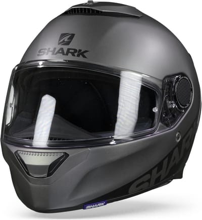 SHARK SPARTAN 1.2 BLANK Motorhelm integraalhelm Mat Antraciet Mat - Maat XL