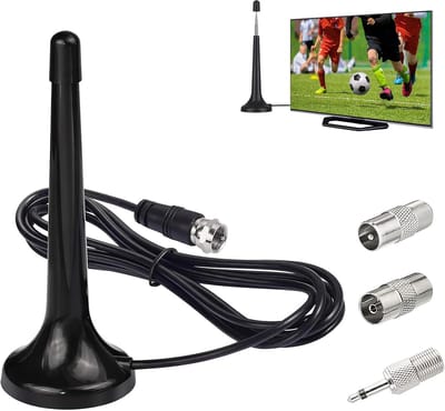 Radio Antenne - FM DAB Antenne - Signaal Ontvangst - Magnetische Basis - Telescopisch - Zwart