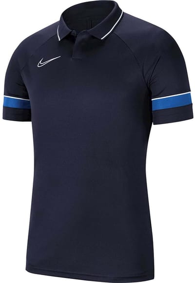 Nike Team T-shirt Kinderen Dri-FIT Academy 21 Poloshirt SS Donkerblauw - Maat XS
