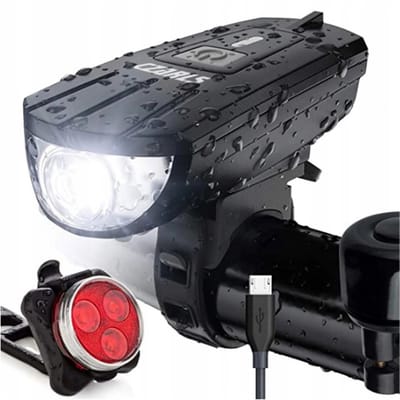 LED Fietslamp Set Voor & Achter - USB Oplaadbaar, Waterdicht