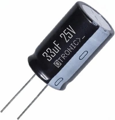 OTRONIC® 10x Condensator 33uF 25v Elektrolytisch (ELCO) zwart