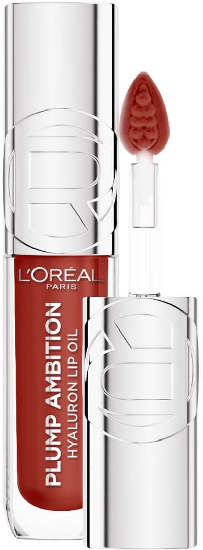 L'Oréal Paris Plump Ambition 485 Wine o'Clock Lipgloss - Lipolie met Hyaluronzuur - Voor vollere en glanzende lippen - Wijnrood - 5,4 gr