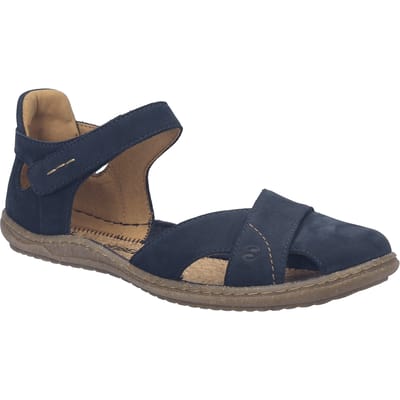 Josef Seibel - CAITLYN 05 - Platte sandalenDames SandalenBarefoot - Kleur: Blauw - Maat: 40