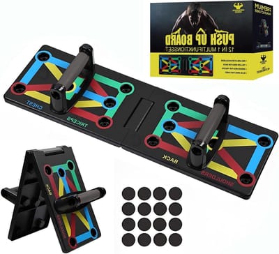 Opvouwbare push-upplank met handgrepen voor effectieve spiertraining thuis, ideaal voor mannen en vrouwen, fitnessapparaat voor krachttraining en conditietraining