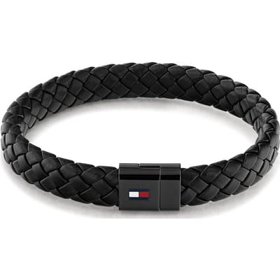 Tommy Hilfiger TJ2790331 Heren Armband - Sieraad - Leer/Staal - 13.5 mm breed - 19 cm lang