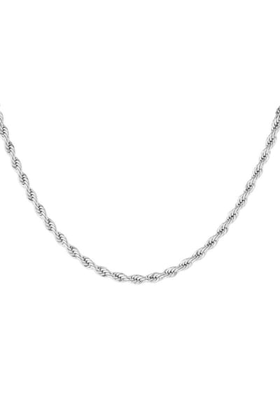 Bijoutheek Collier Twisted short (5mm) Zilver