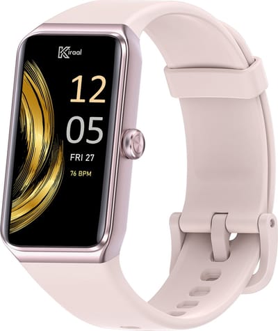 Kiraal Venture Active - AMOLED Activity Tracker - Stappenteller - Hartslagmeter - Bloeddrukmeter - Smartwatch - Waterdicht - Heren - Dames - Nederlandse Handleiding - Rose