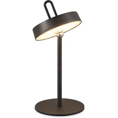 Home Sweet Home - Draadloze Oplaadbare LED Tafellamp - Binnen & Buiten - Dimbaar - ø12.8 x 29 cm - Warmwit licht - 3000mAh - Zwart