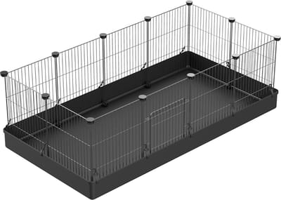 REN® Konijnenhok Binnen - Konijnenkooi voor Binnen - Konijnenkooi - Rechthoekig - Zwart- 30cm x 38cm x 8cm