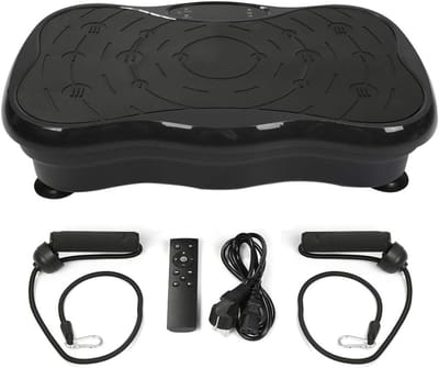RVV® Trilplaat - Trilplaat Fitness - Vibratieplaat - 2 Standen - Bluetooth - Zwart - 52cm x 32cm x 13cm