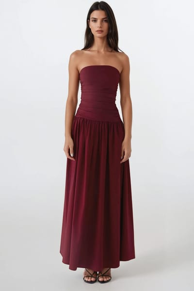 Strapless Maxi Dress Detail