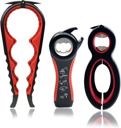 House of Husk Dekselopener Multifunctionele Set - Allesopener - Fles Opener - Blikopener - Potopener - Set van 3