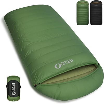 XXL Slaapzak - Donsslaapzak Grote slaapzak - Kamperen en outdoor - No Chill Technology - 230cm x 100cm - Groen