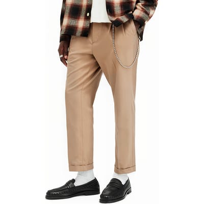 AllSaints Tallis Trouser Toffee Taupe Maat: W30 | Tailored Broeken Outlet | Heren | Beige