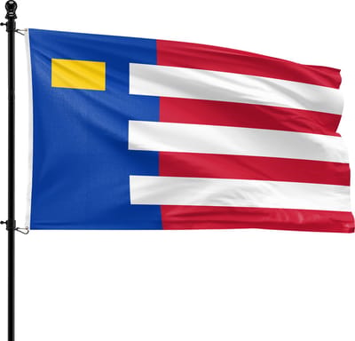 VlagDirect - Baarle-Nassau vlag - Gemeente Baarle-Nassau vlag - 90 x 150 cm.