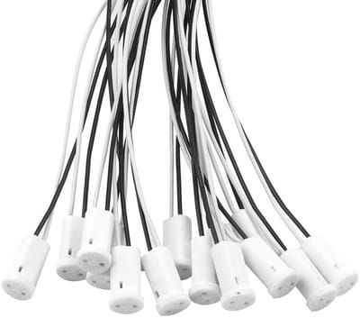 G4 Lamphouder Keramische Fitting - 25 Stuks Met 10 CM Teflon Draad Voor Diverse Lampen