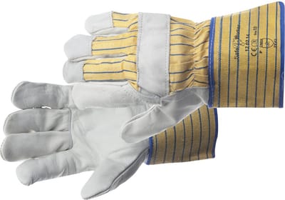 SafeWorker MEIJE 120214 rundnerf kap 10cm handschoen 01010170 - 12 stuks - Geel - 10