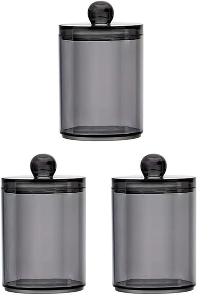 Set van 3 Opbergdozen voor Wattenstaafjes, Wattenpads en Make-up Sponsjes - Cosmetische Organizer voor Badkamer en Schoonheid