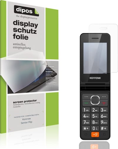 dipos – 4x Matte Beschermfolie geschikt voor Konrow Senior Flip | Krasbestendige & antireflecterende Screenprotector Ultra-Thin