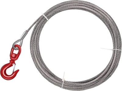 Sterke Stalen Lierkabel met Draaibare Haak 9,5 mm x 15,2 m voor Zware Belasting