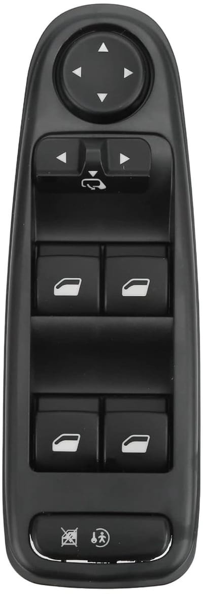 Raamschakelaar Elektrisch - Ruitbediening - Auto Onderhoud - Plug and Play - 18x7x7 cm - Zwart