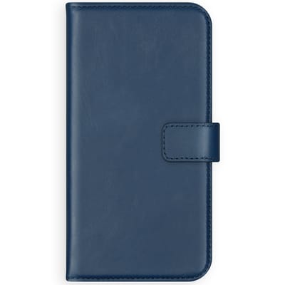 Selencia Hoesje - Geschikt voor Apple iPhone 11 Pro - Echt Lederen Bookcase - Blauw