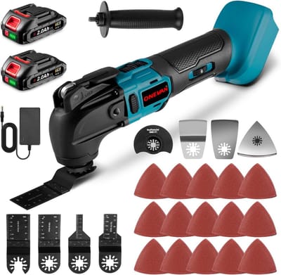 Draadloos Multitool Set met 2 Accu's - Borstelloze Multifunctionele Machine
