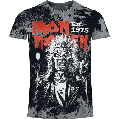 Iron Maiden T-shirt - Portrait Scream - S tot M - voor Mannen - antraciet