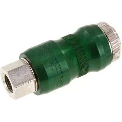 Vernikkeld Messing DN 7.8 Safety Luchtkoppeling Snelkoppeling met Schuifhuls G 1/4 inch Binnendraad - CLS7-F-BN-SES-014