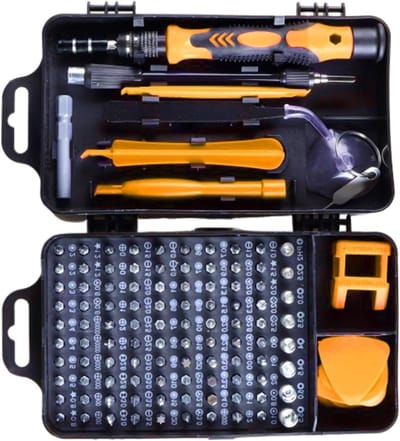 Schroevendraaier Set - Precisie Schroevendraaiers - Elektronica Reparatie - 115-in-1 Magnetisch - 15.8x9.2x5.2cm - Grijs