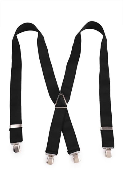 Velila Bretels - Heren - X-vorm - 4 clips - 3.5cm Breed -Verstelbaar - Zwart