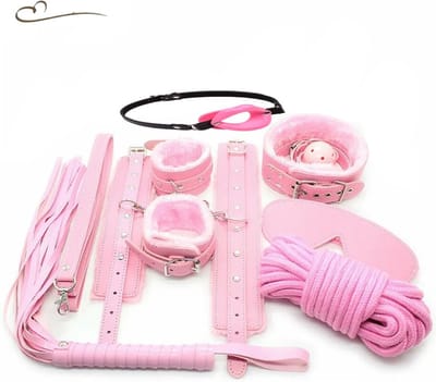 Erodit® Double Gag Bondage Set - Roze - 8-delig - BDSM - Seksspeeltjes - Erotiek - Mannen - Vrouwen - Koppels