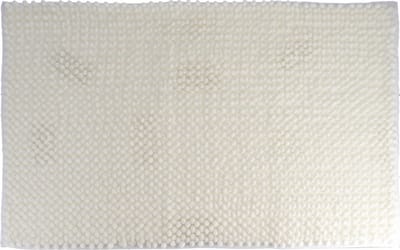 Tendance Badmat microfiber - bolletjes - wit - 50 x 80 cm - absorberend - badkamer mat - antislip - zacht